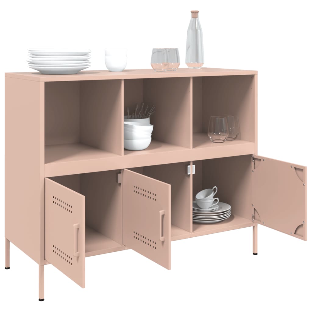 Aparador 100,5x39x79 cm aço rosa