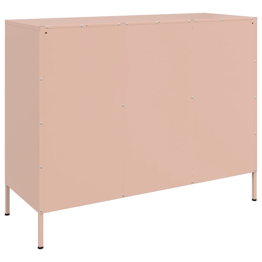 Aparador 100,5x39x79 cm aço rosa