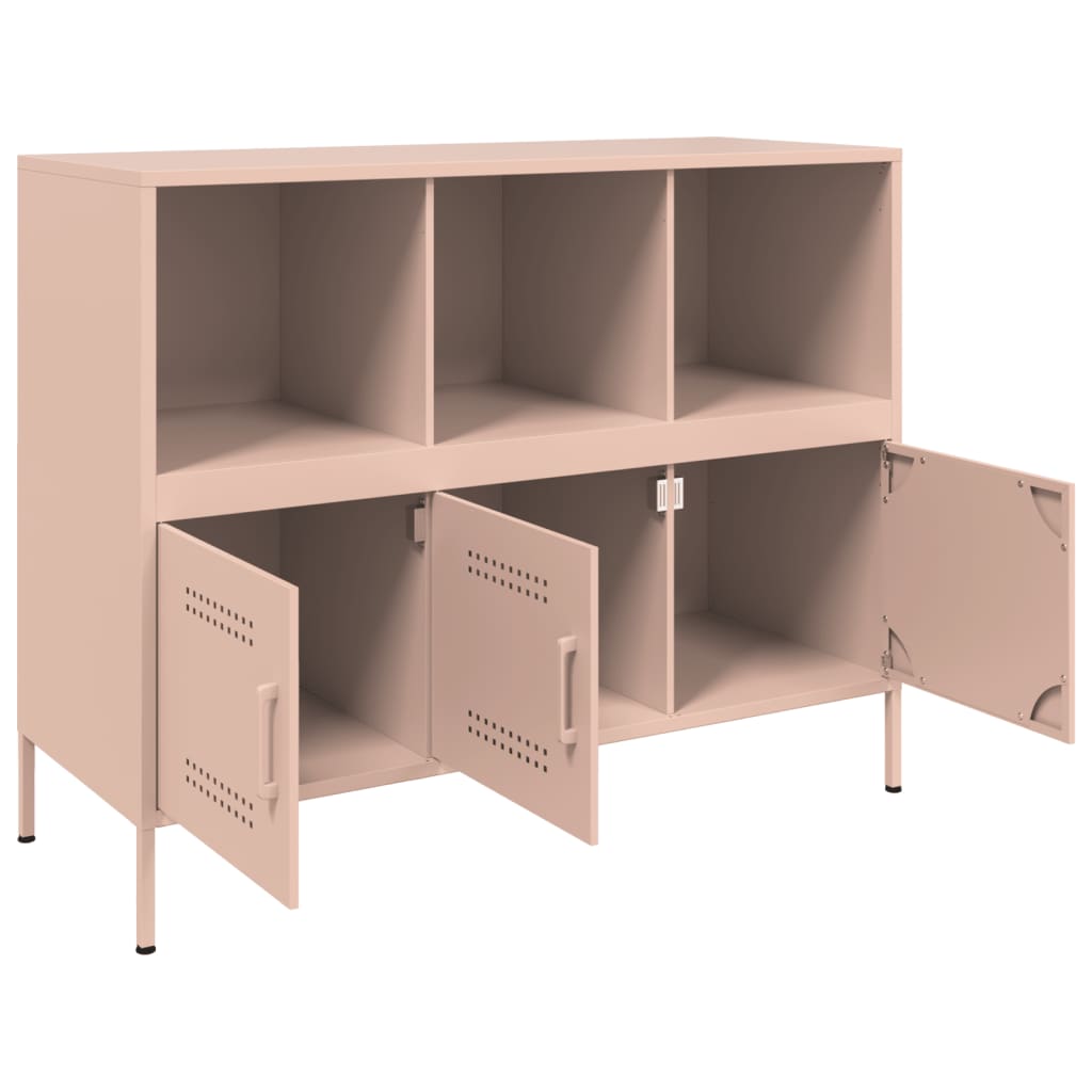 Aparador 100,5x39x79 cm aço rosa