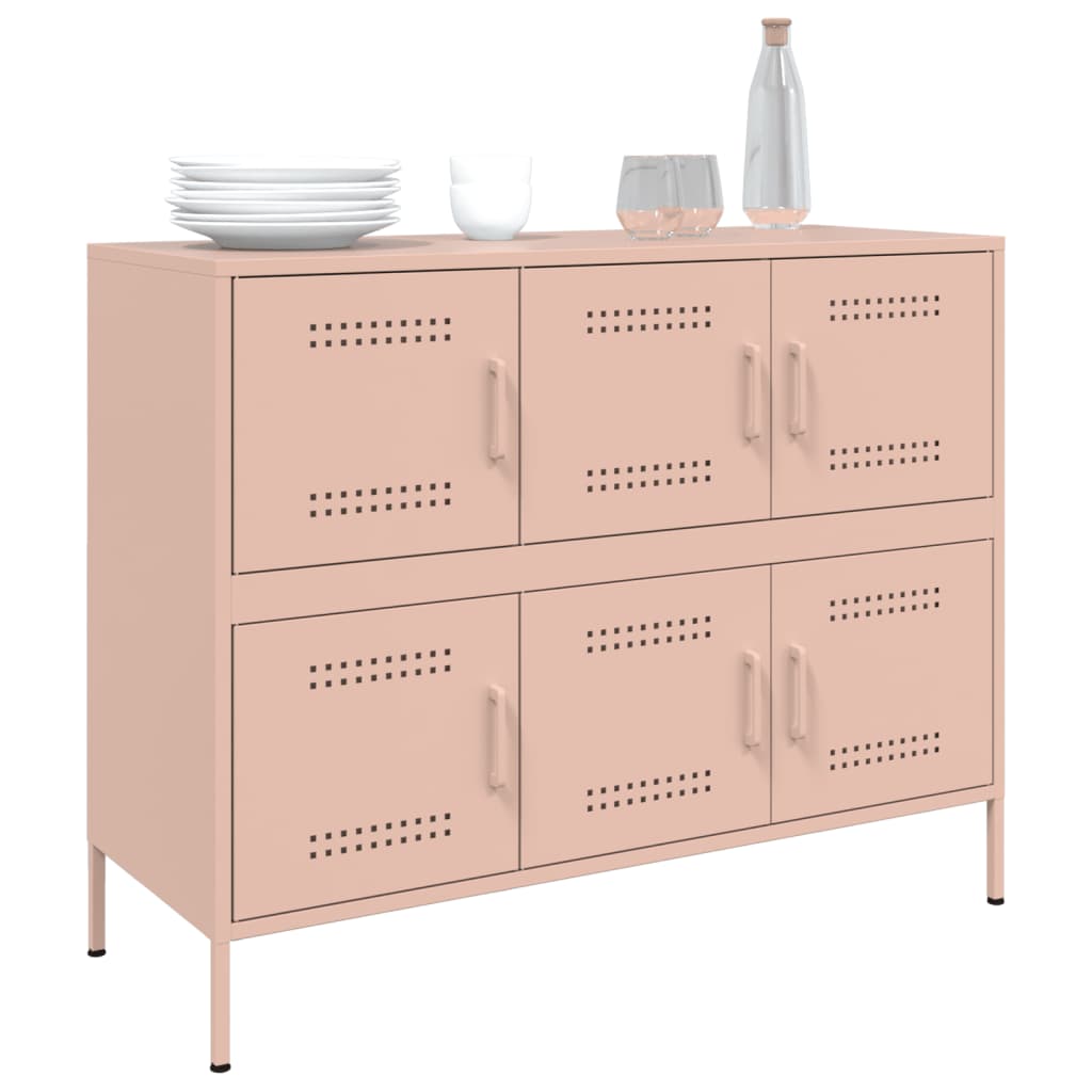Aparador 100,5x39x79 cm aço rosa