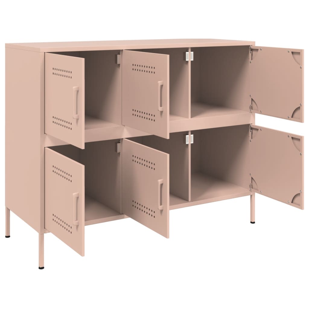 Aparador 100,5x39x79 cm aço rosa