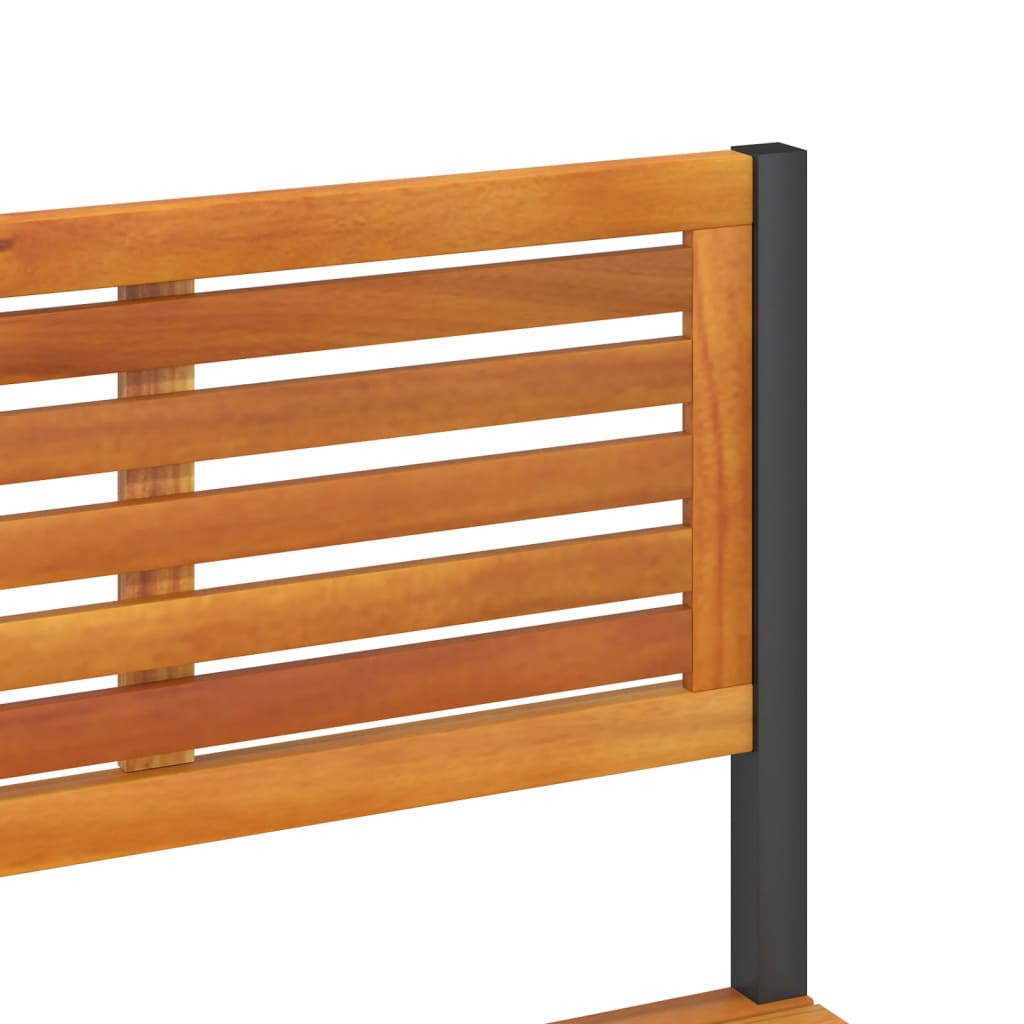 Mesa de trabalho para jardim 90x50x110 cm acácia maciça e aço