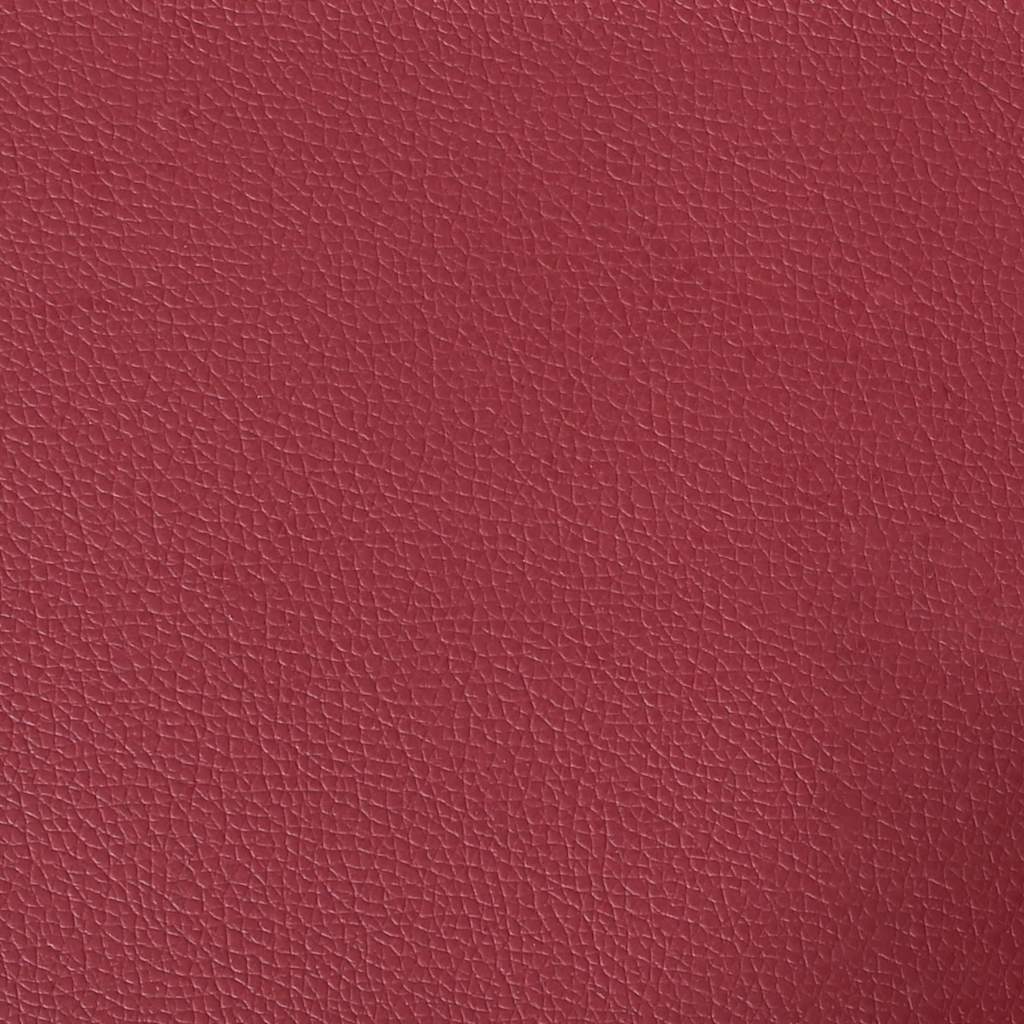 Chaise longue com almofadões couro artificial vermelho tinto