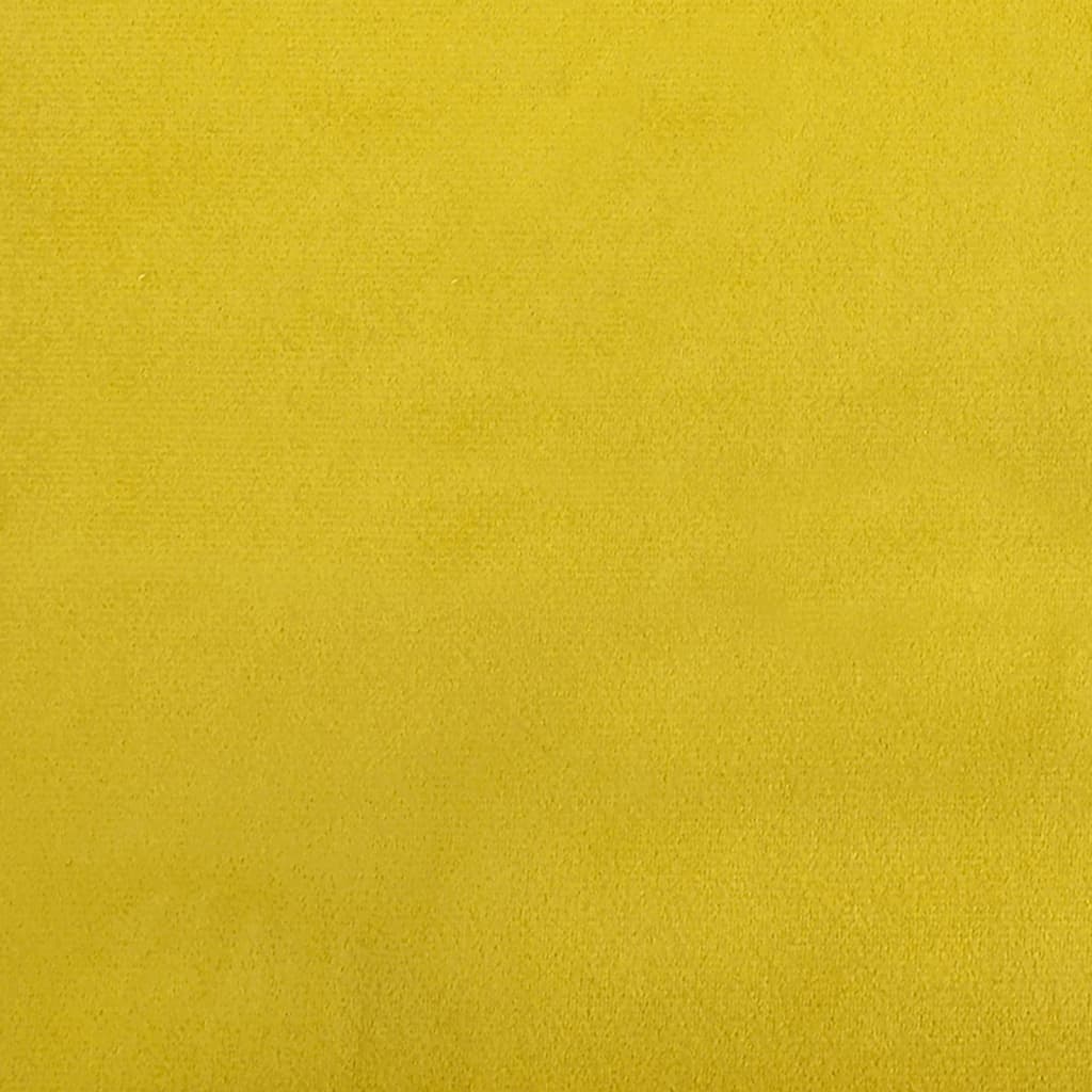 Poltrona com apoio de pés veludo amarelo