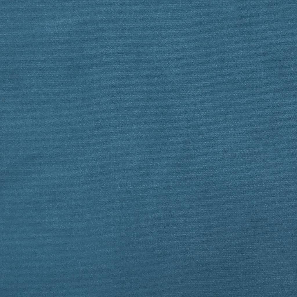 Poltrona com apoio de pés veludo azul