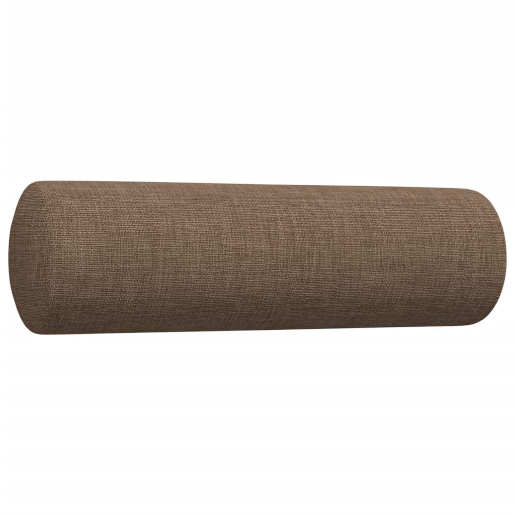 3pcs conjunto de sofás c/ almofadas decorativas tecido castanho