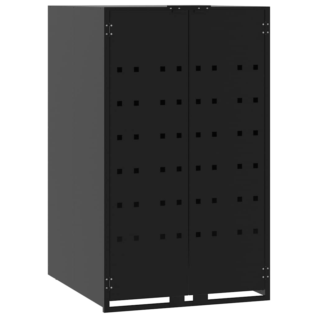 Abrigo para 3 caixotes do lixo 207x79x117 cm aço preto