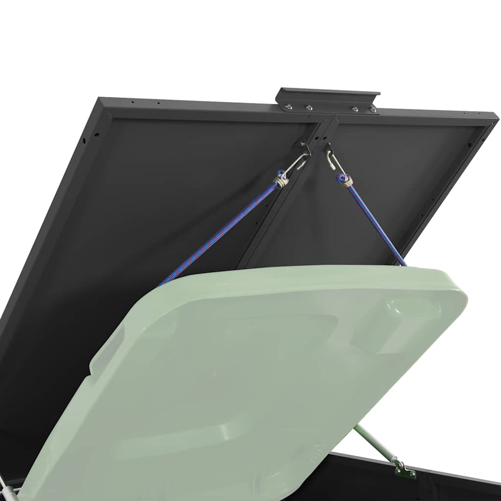Abrigo para 3 caixotes do lixo 207x79x117 cm aço preto