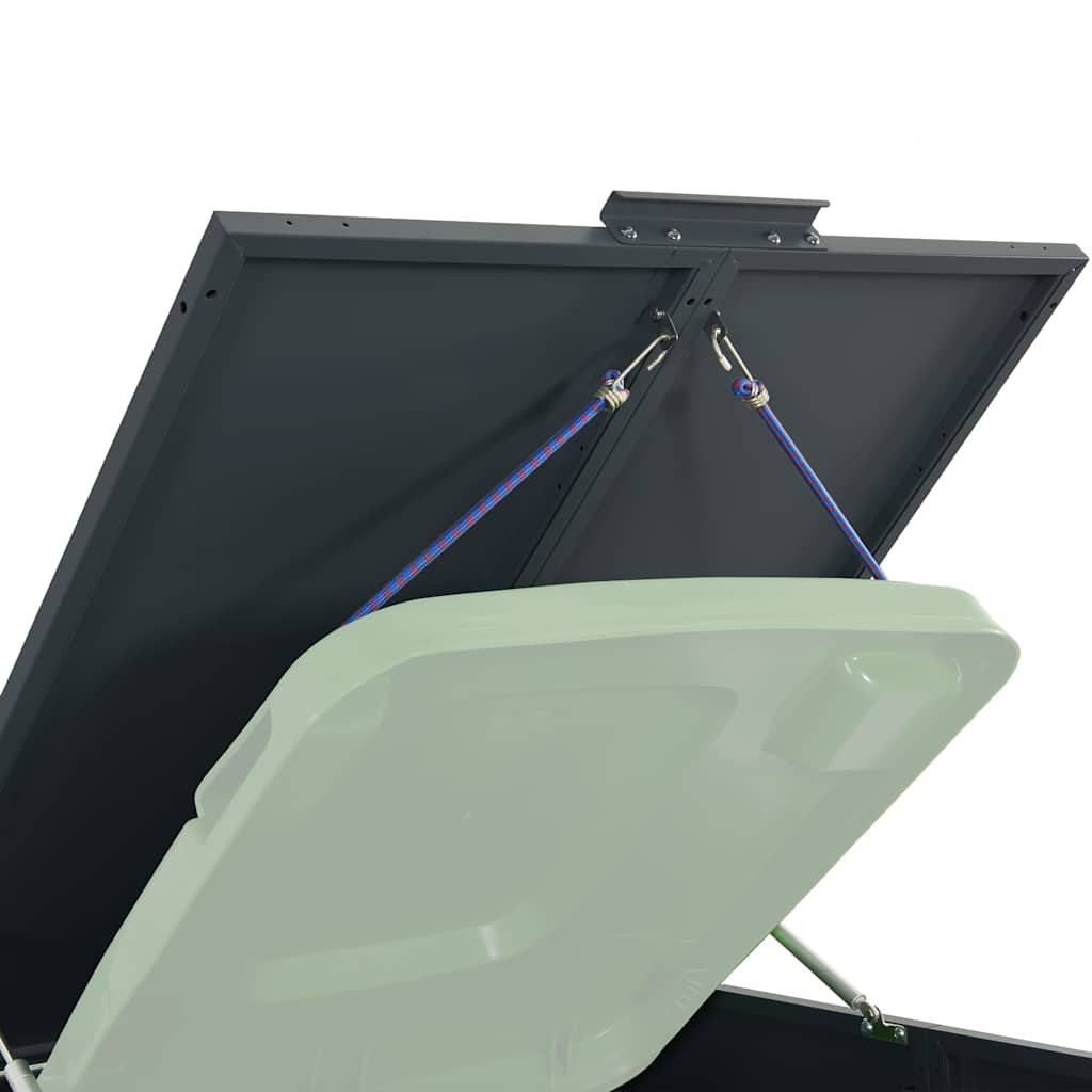 Abrigo para 2 caixotes do lixo 138x79x117 cm aço antracite