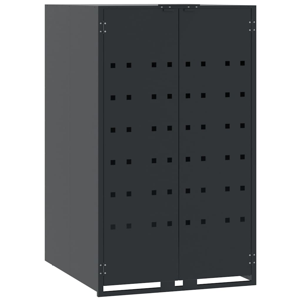 Abrigo para 5 caixotes do lixo 345x79x117 cm aço antracite