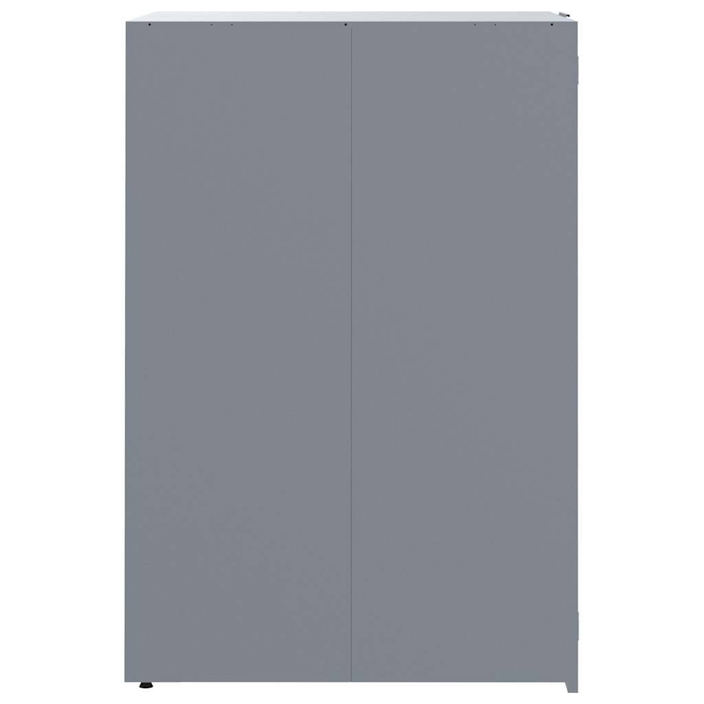Abrigo para 2 caixotes do lixo 138x79x117 cm aço cinzento