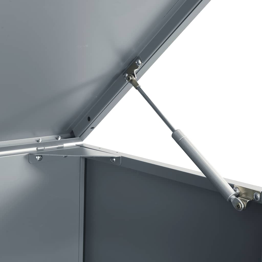 Abrigo para 3 caixotes do lixo 207x79x117 cm aço cinzento