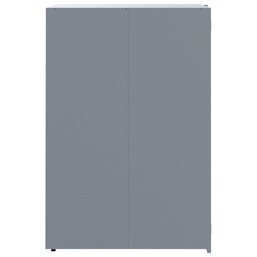 Abrigo para 5 caixotes do lixo 345x79x117 cm aço cinzento