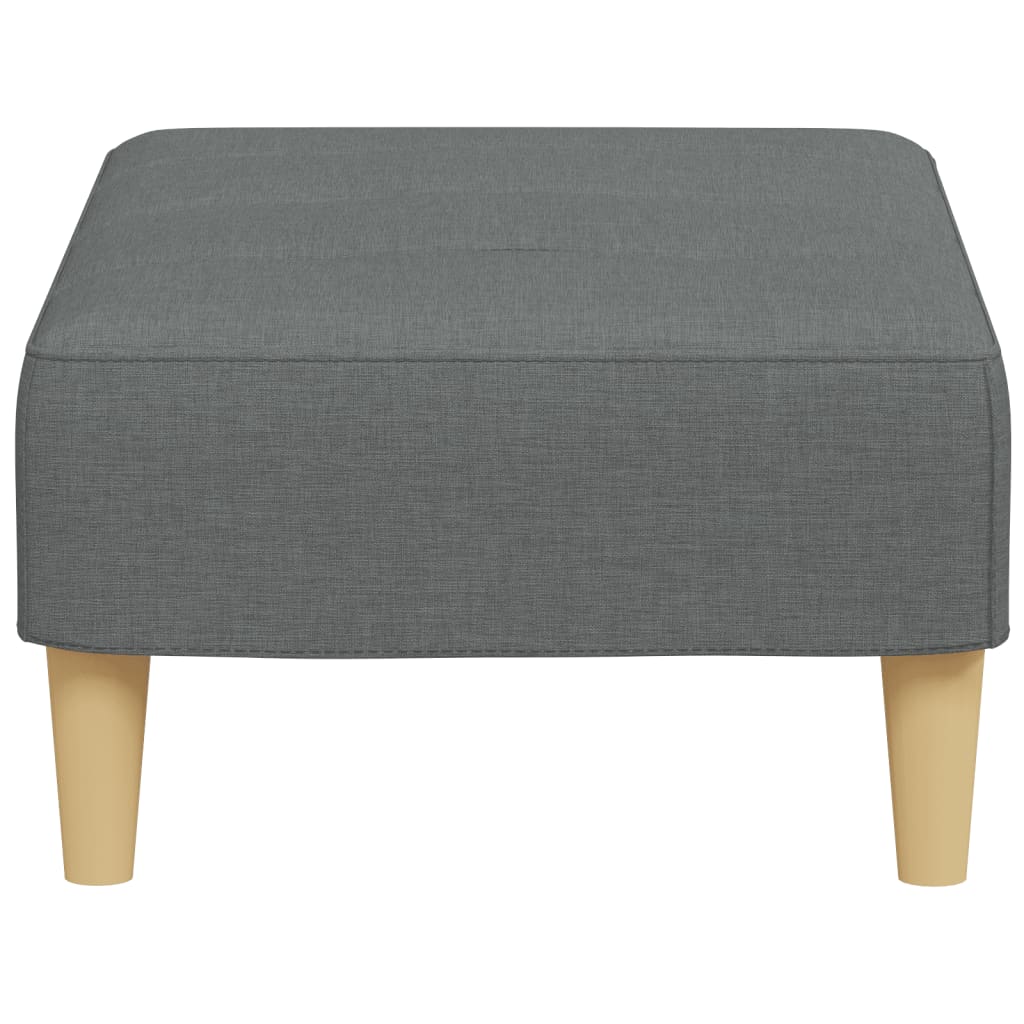 Apoio de pés 77x55x31 cm tecido cinzento-escuro