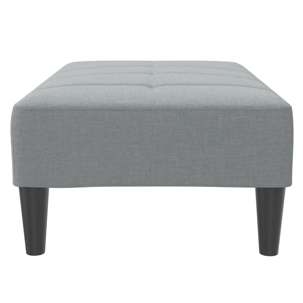 Apoio de pés 77x55x31 cm tecido cinzento-claro