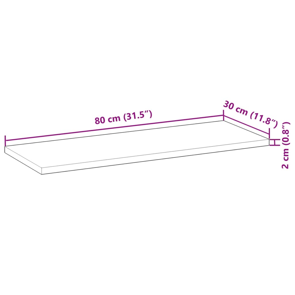 Prateleiras flutuantes 3pcs 80x30x2cm acácia maciça não tratada