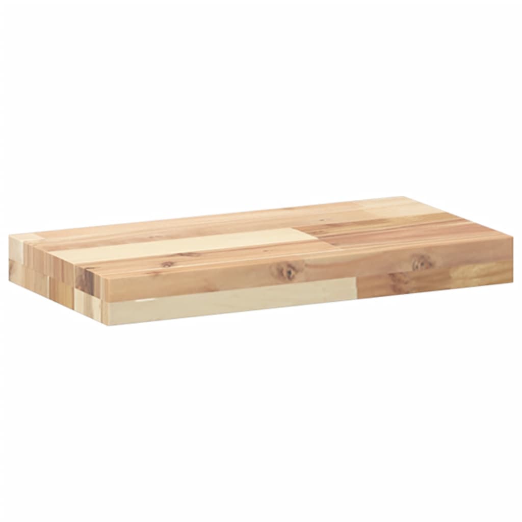 Prateleiras flutuantes 4pcs 40x20x4cm acácia maciça não tratada
