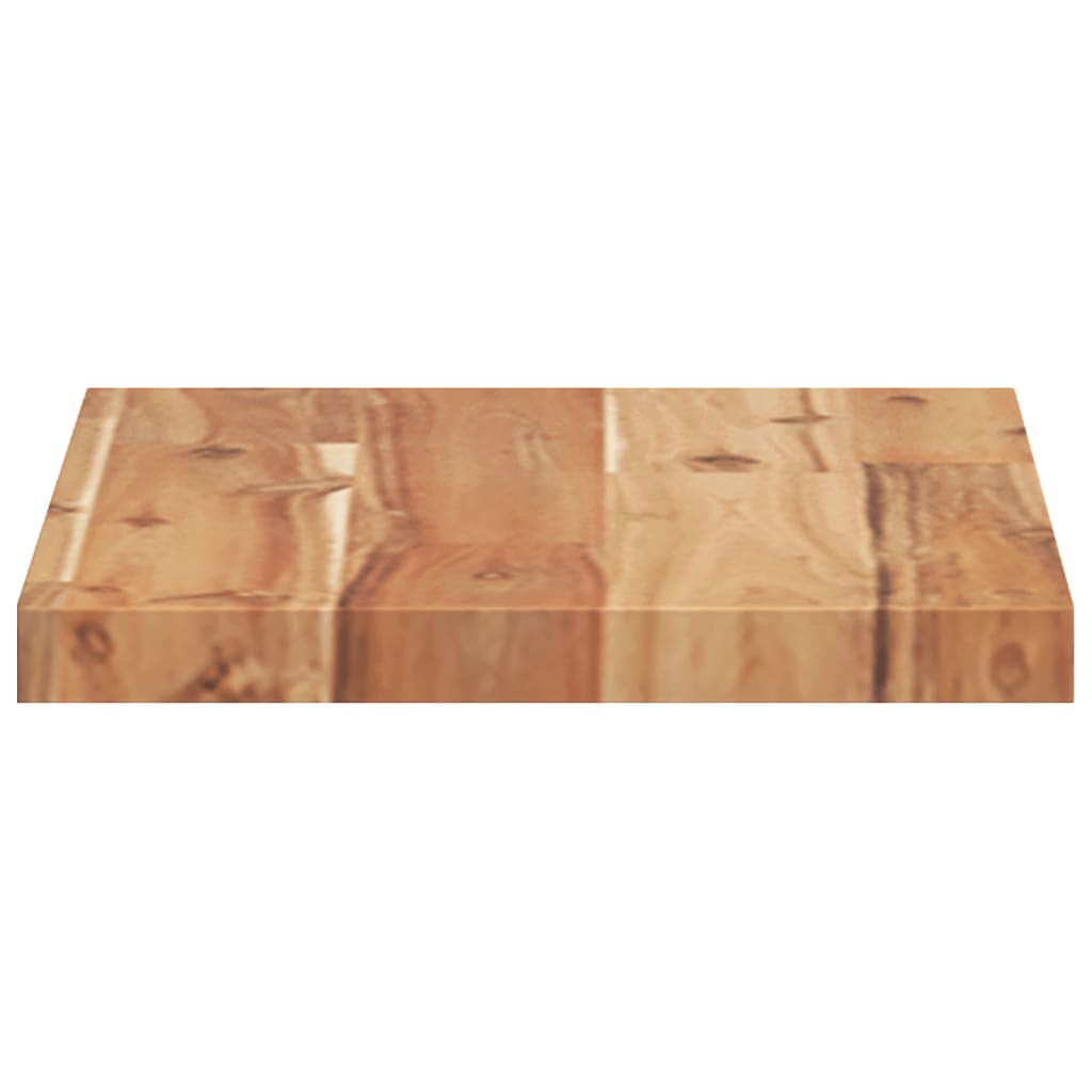 Prateleira flutuante 40x20x2 cm acácia maciça acabamento a óleo