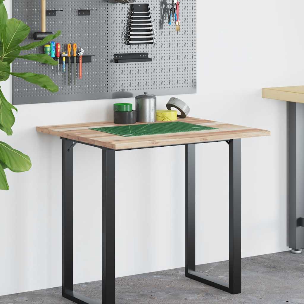 Tampo de secretária 80x60x2 cm acácia maciça não tratada