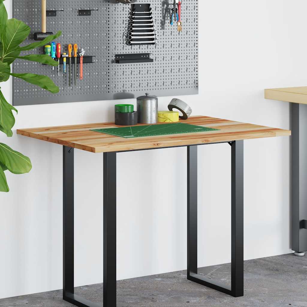 Tampo de secretária 120x70x2 cm acácia maciça acabamento a óleo