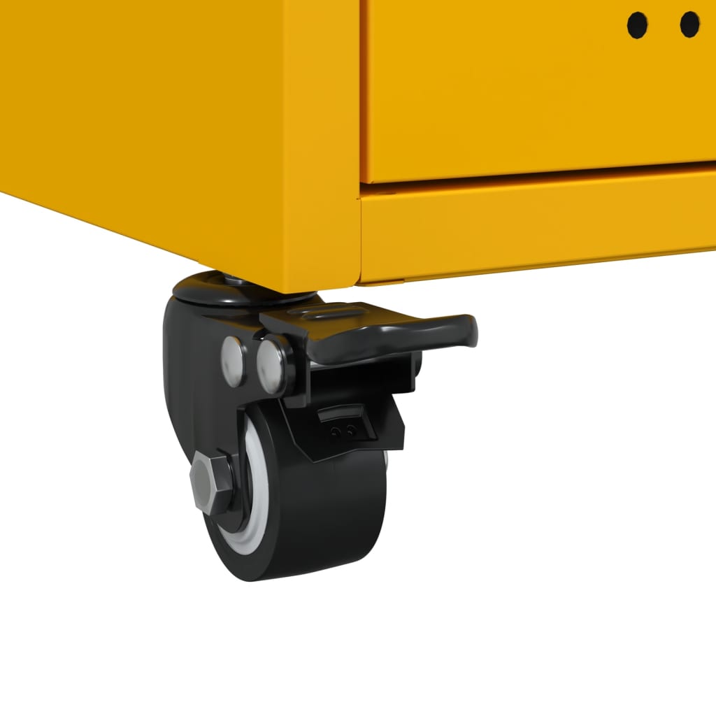 Aparador 36x39x72 cm aço amarelo mostarda