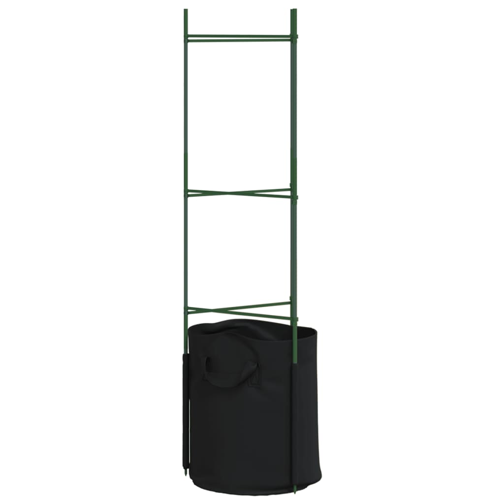 Suportes para tomateiros com sacos 4 pcs 116 cm aço e PP
