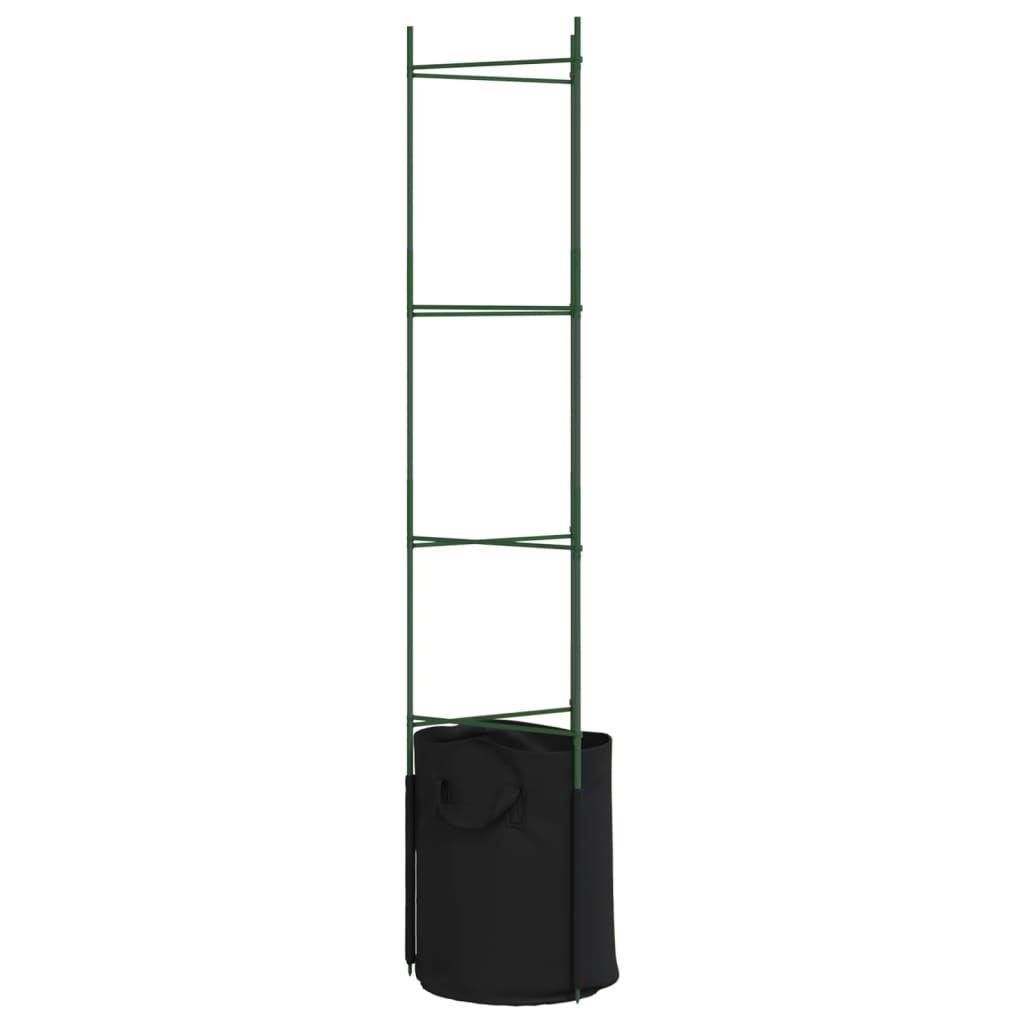 Suportes para tomateiros com sacos 6 pcs 154 cm aço e PP