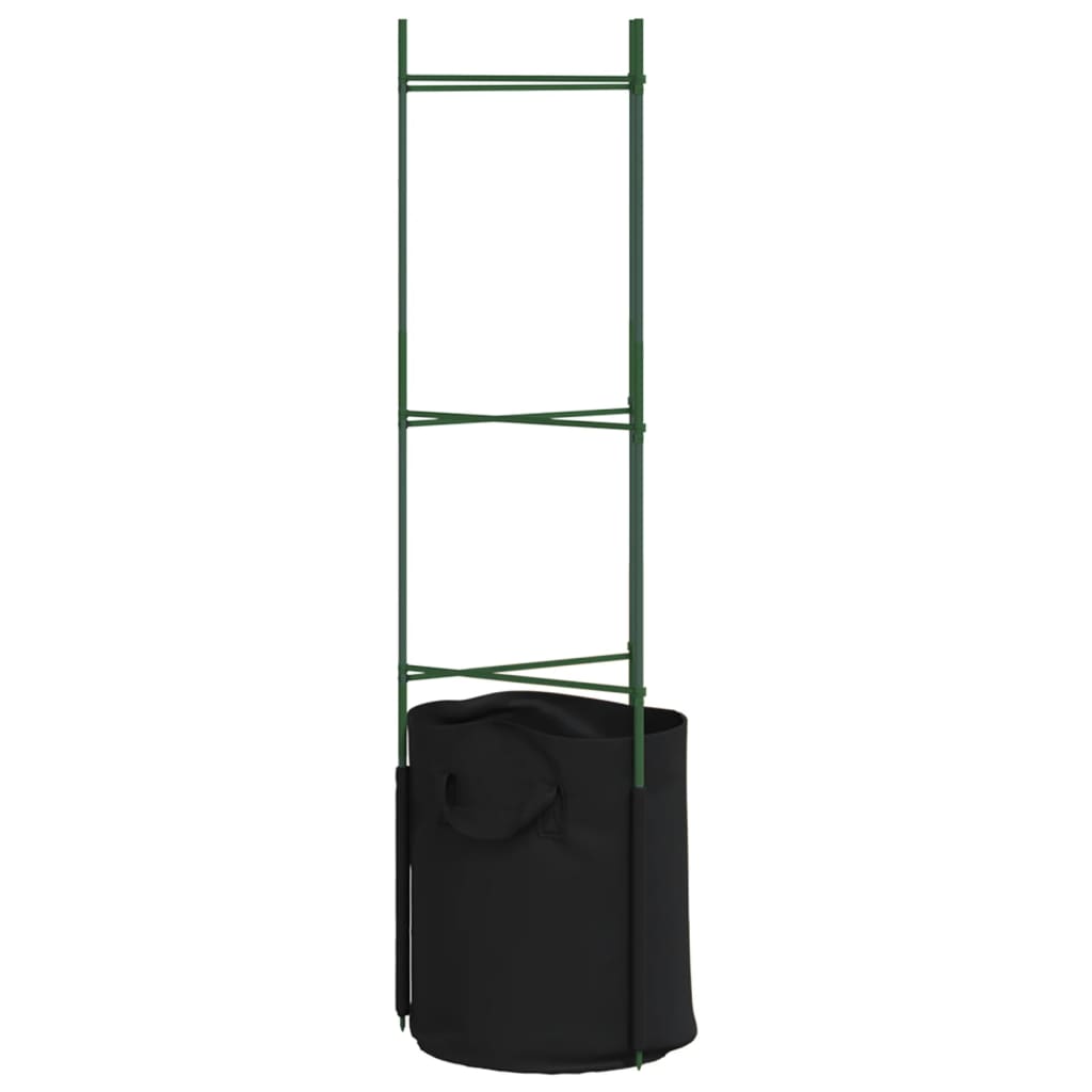Suportes para tomateiros com sacos 8 pcs 116 cm aço e PP