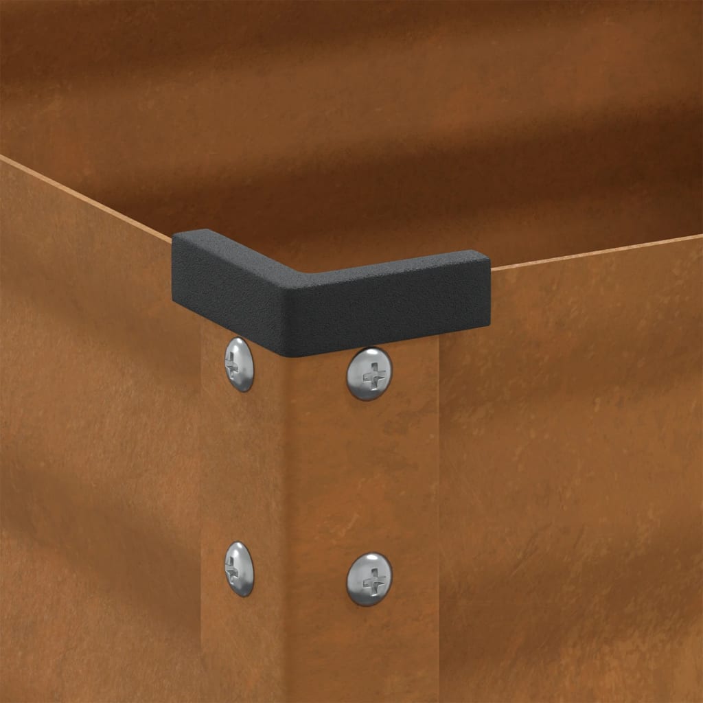 Vaso de jardim 45x45x88 cm Aço resistente às intempéries