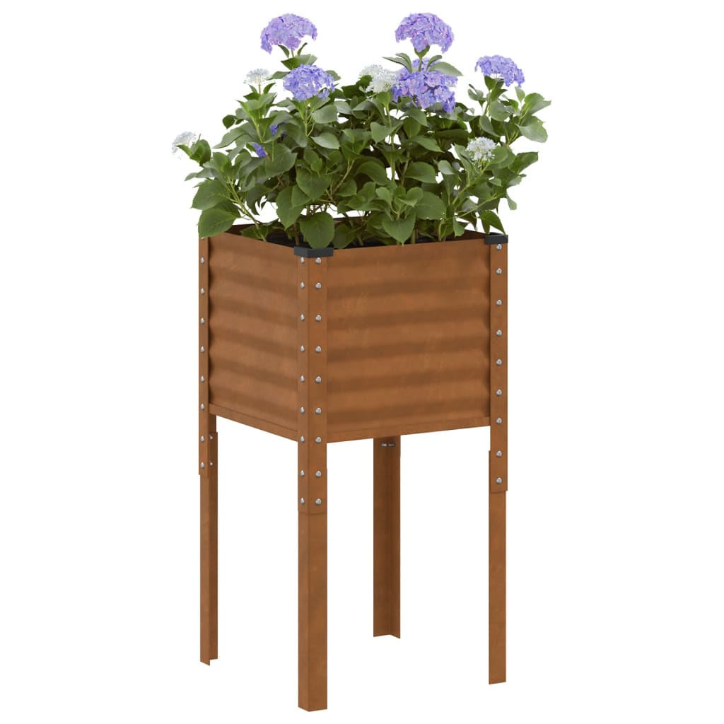 Vaso de jardim 45x45x88 cm Aço resistente às intempéries