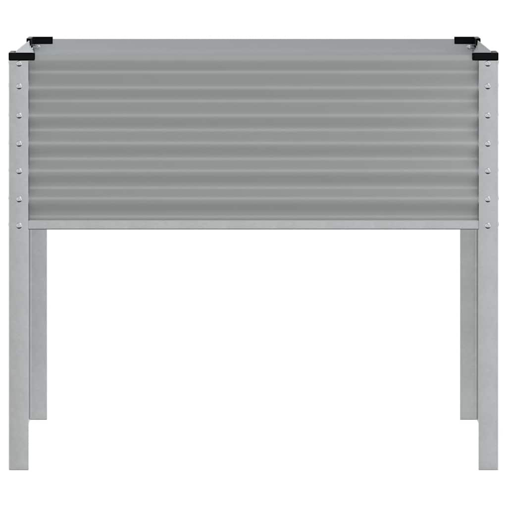 Vaso/floreira de jardim 100x45x90 cm aço cinzento