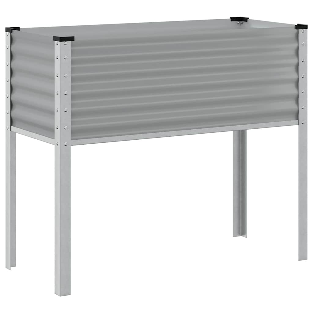 Vaso/floreira de jardim 100x45x90 cm aço cinzento