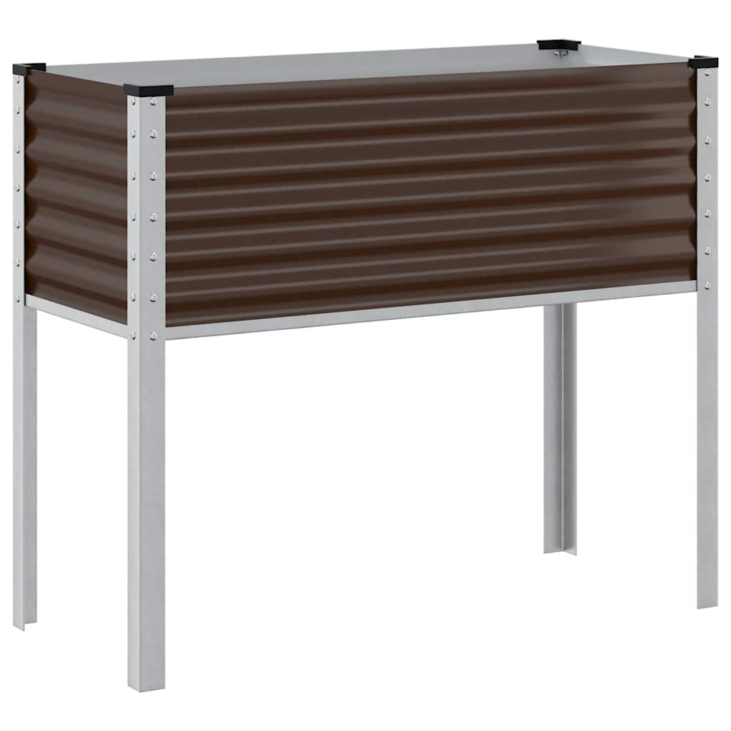 Vaso de jardim marrom 100x45x90 cm aço