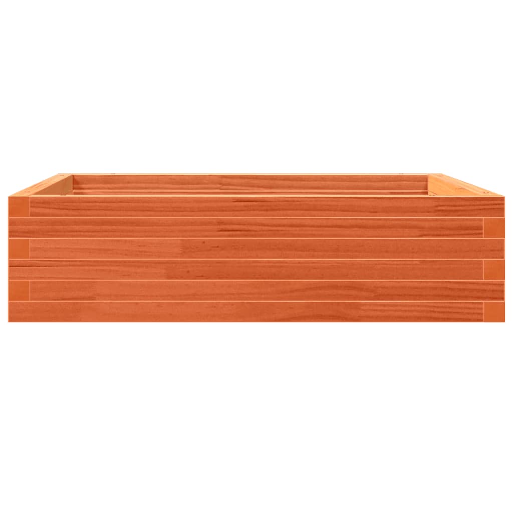Vaso/floreira de jardim 90x90x23 cm pinho maciço castanho mel