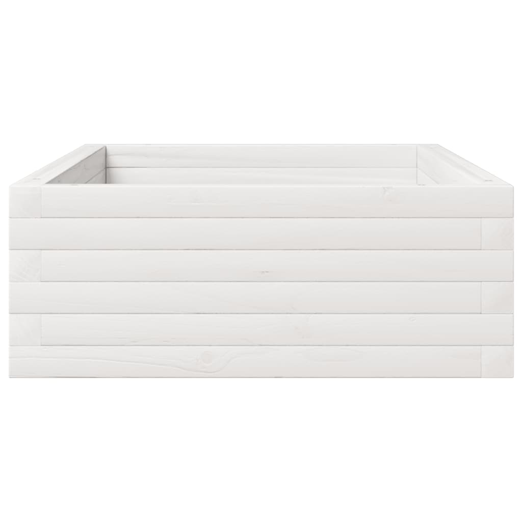Vaso/floreira de jardim 110x60x23cm madeira pinho maciça branco