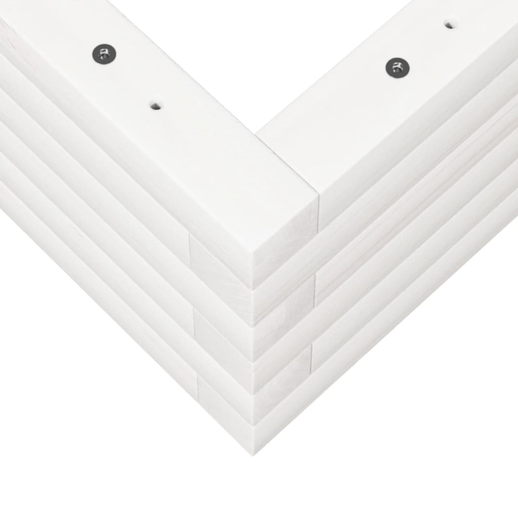 Vaso/floreira de jardim 110x60x23cm madeira pinho maciça branco