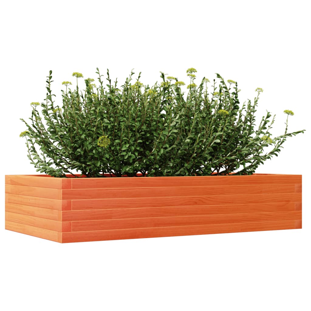 Vaso/floreira de jardim 110x60x23 cm pinho maciço castanho-mel