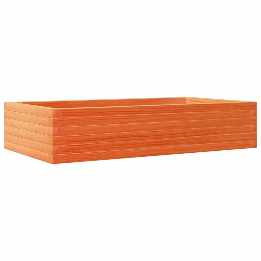 Vaso/floreira de jardim 110x60x23 cm pinho maciço castanho-mel