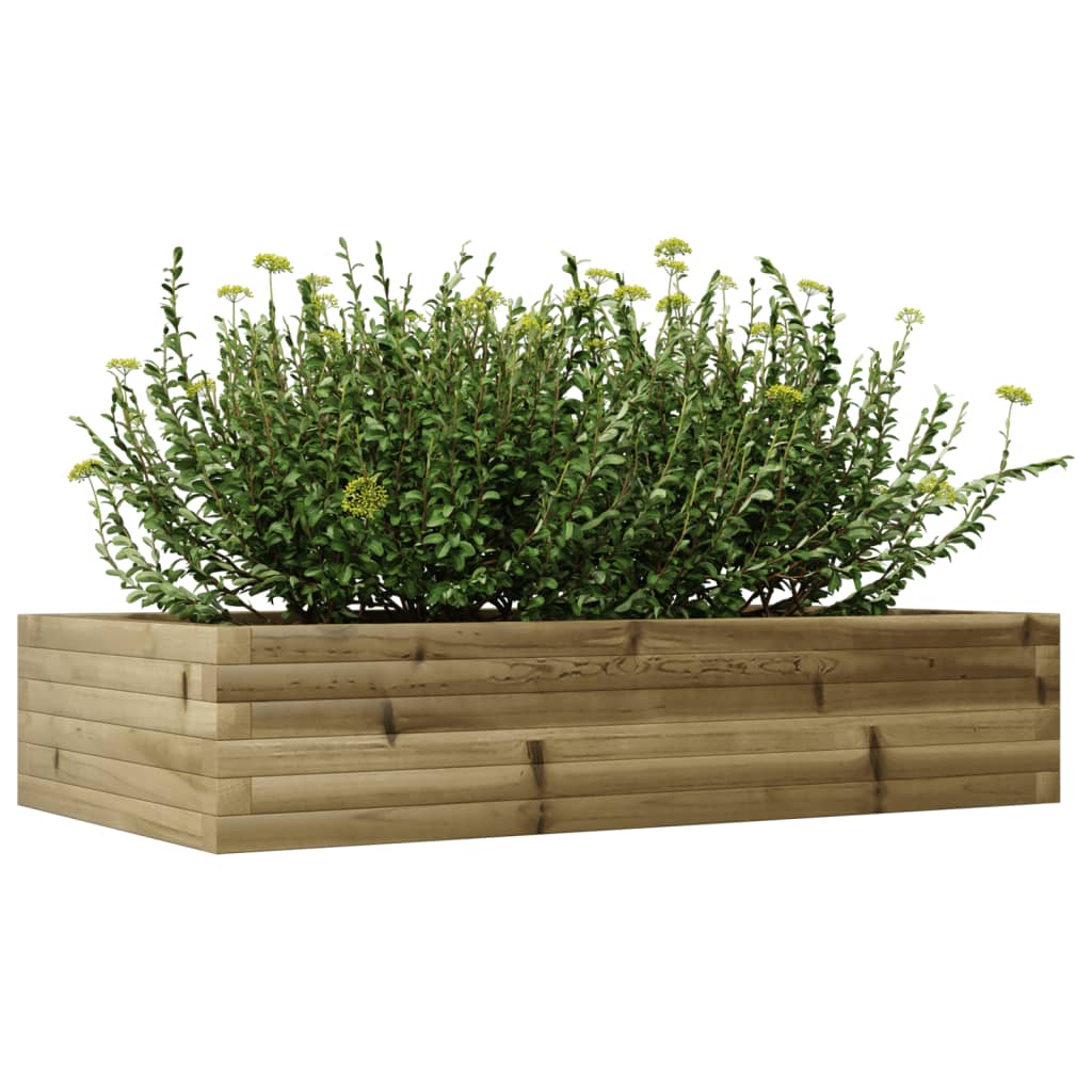 Vaso/floreira de jardim 110x60x23cm madeira de pinho impregnada