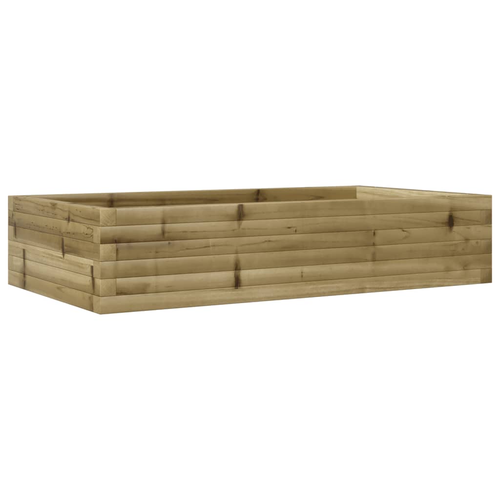 Vaso/floreira de jardim 110x60x23cm madeira de pinho impregnada