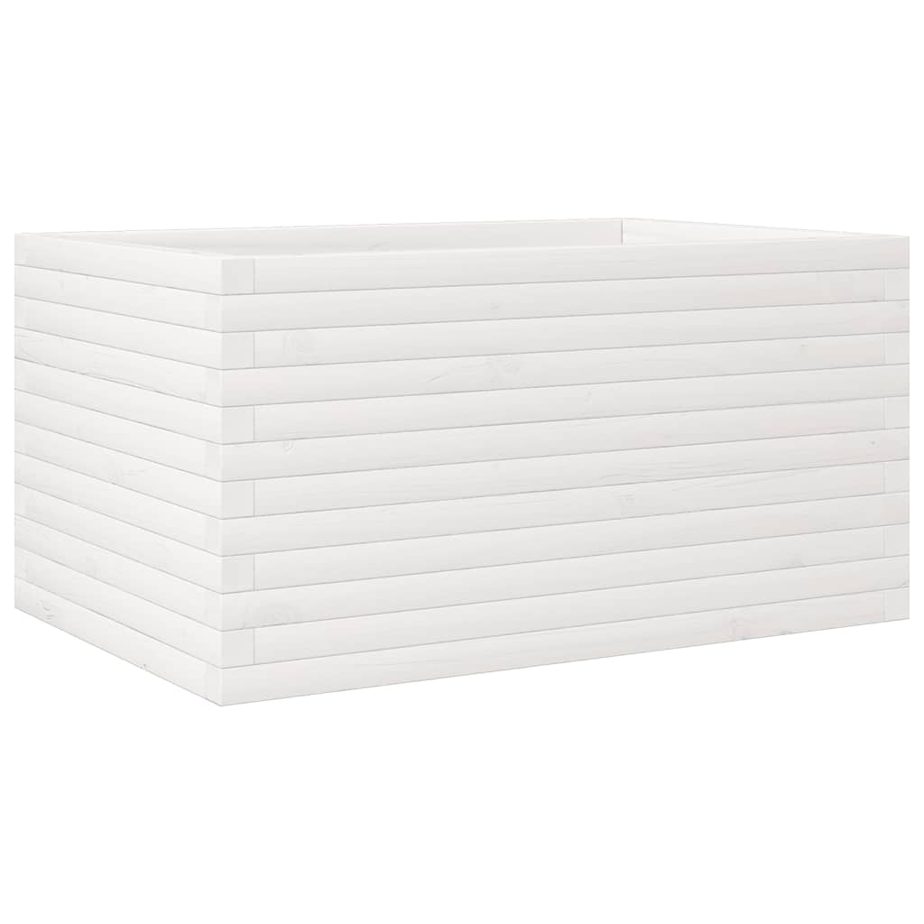 Vaso/floreira de jardim 90x60x45,5 cm pinho maciço branco
