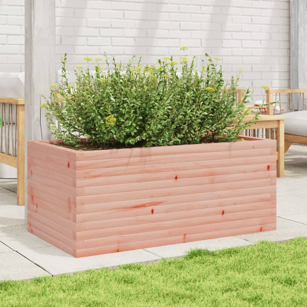 Vaso/floreira de jardim 110x60x45,5 cm madeira douglas maciça