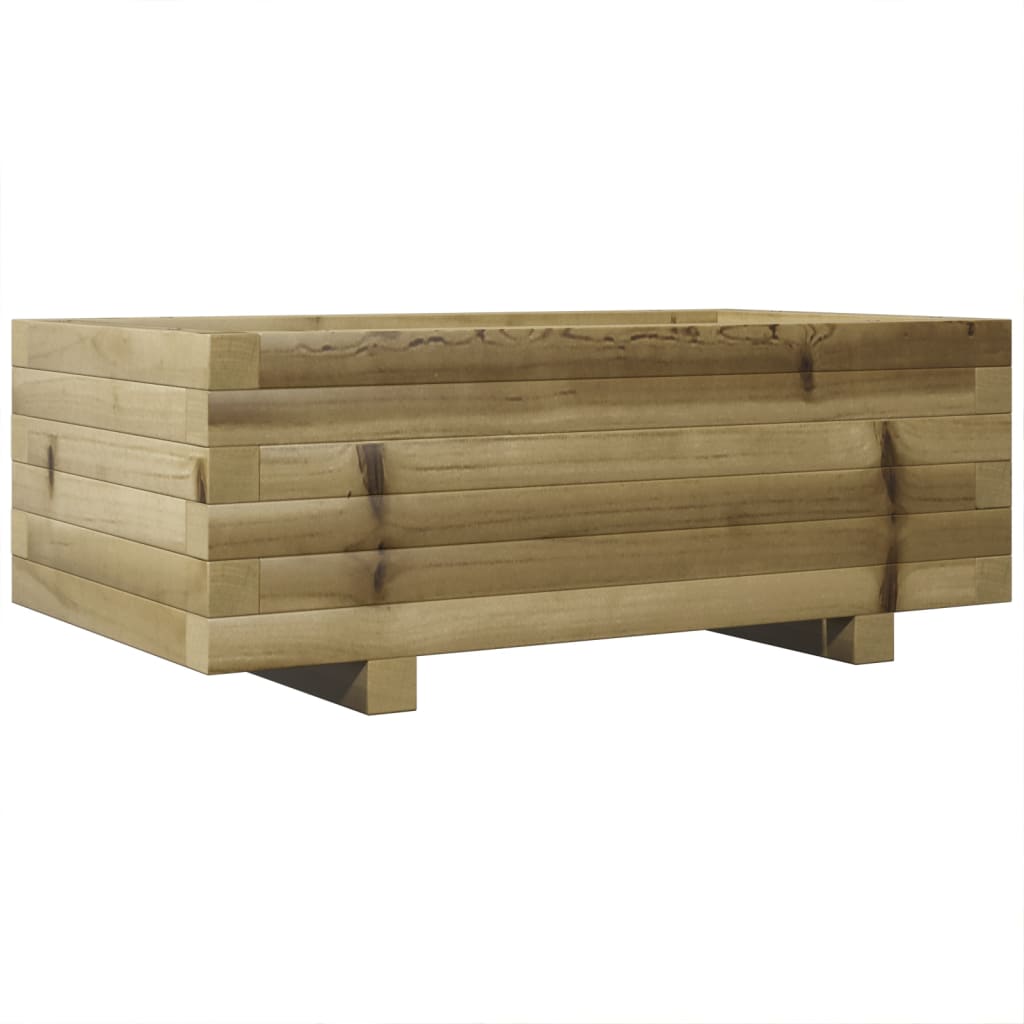 Vaso/floreira de jardim 70x40x26,5 cm madeira pinho impregnada
