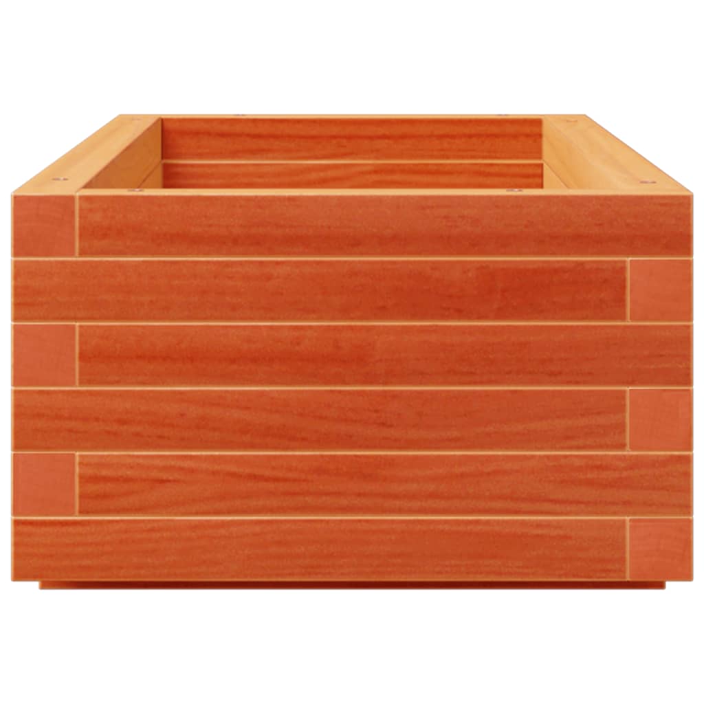 Vaso/floreira de jardim 110x40x26,5cm pinho maciço castanho-mel