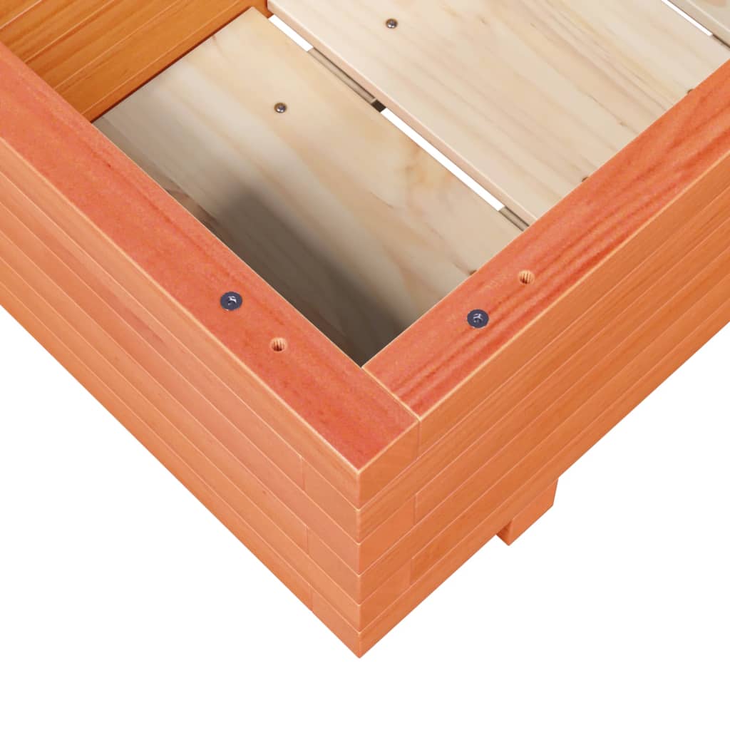 Vaso/floreira de jardim 110x40x26,5cm pinho maciço castanho-mel