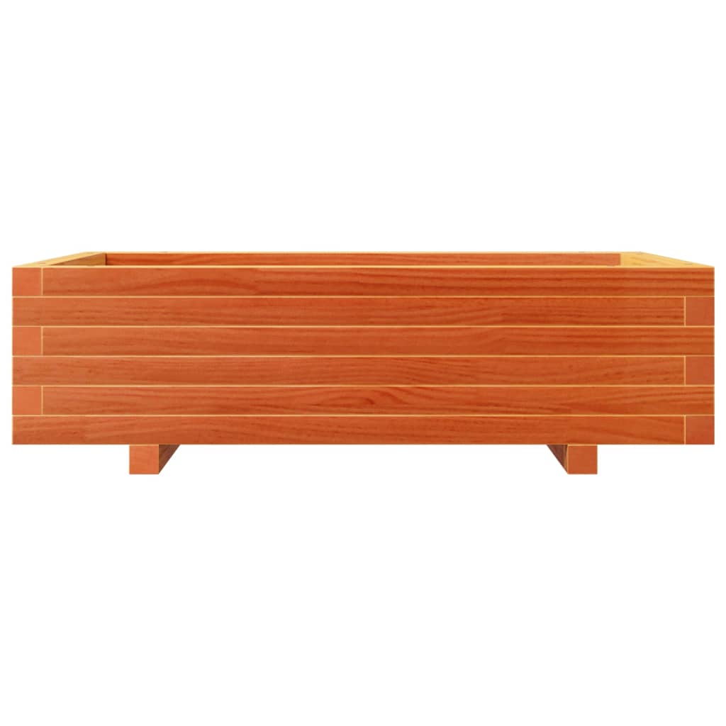 Vaso/floreira de jardim 90x60x26,5 cm pinho maciço castanho-mel