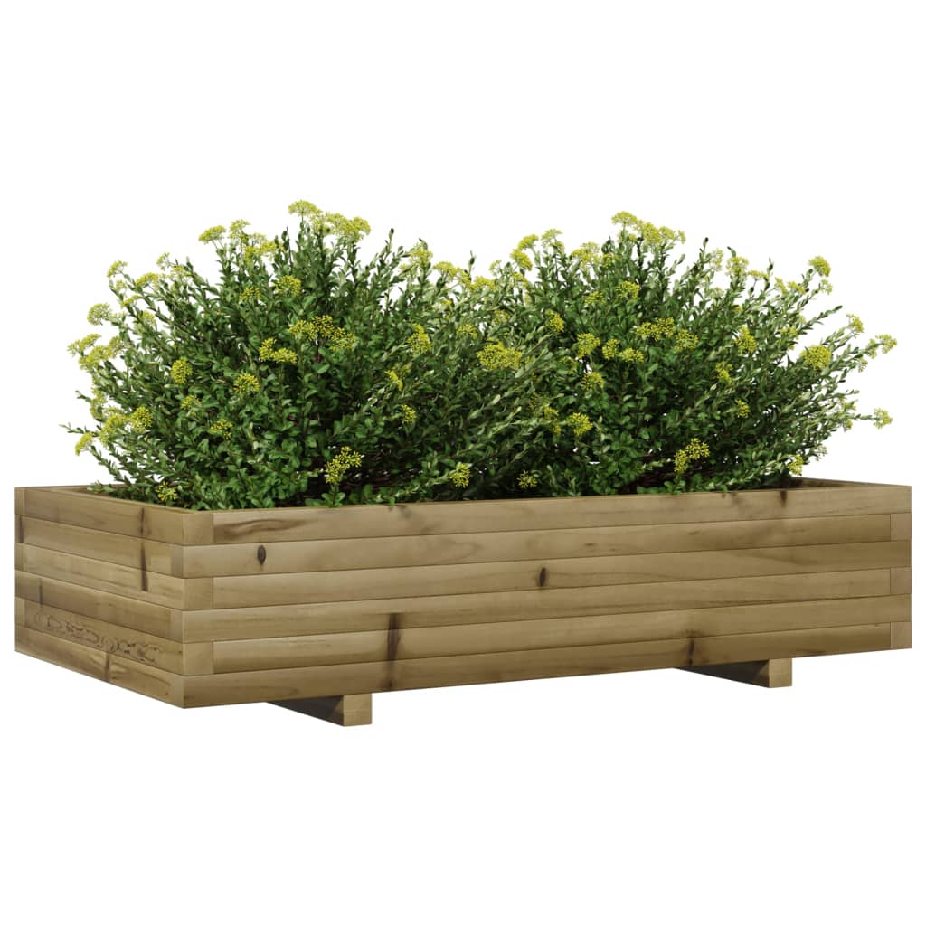 Vaso/floreira de jardim 110x60x26,5 madeira de pinho impregnada
