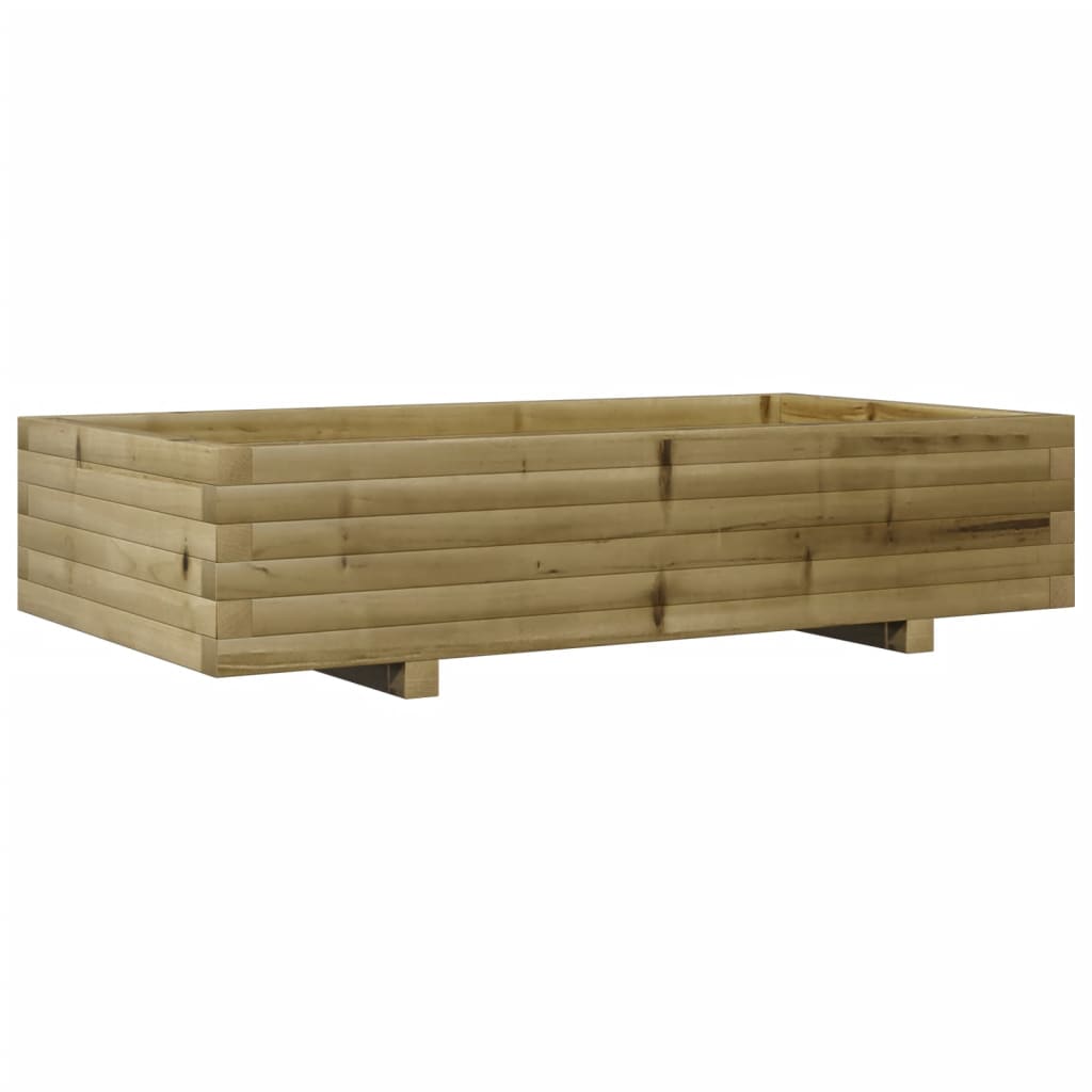 Vaso/floreira de jardim 110x60x26,5 madeira de pinho impregnada