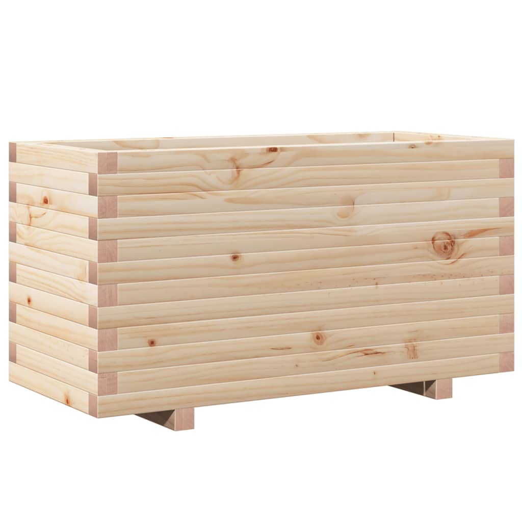 Vaso/floreira de jardim 90x40x49,5 cm madeira de pinho maciça