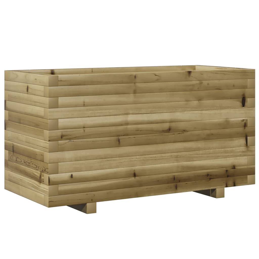 Vaso/floreira de jardim 90x40x49,5 cm madeira pinho impregnada